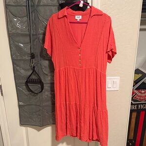Amalli Talli Coral Short Sleeve Dress